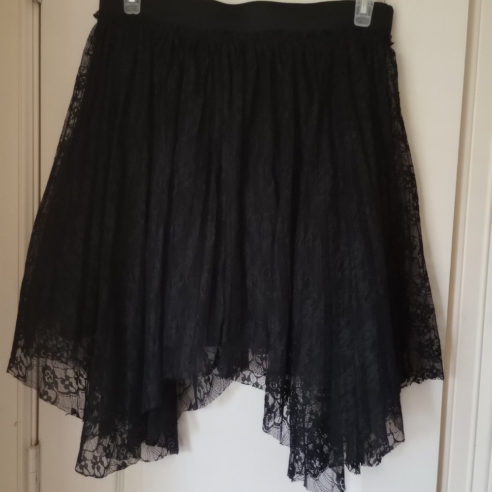 Allen B. by Allen Schwartz Black Lace Skirt